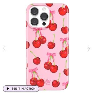 Velvet Caviar Pink and Red Cherry Phone Case